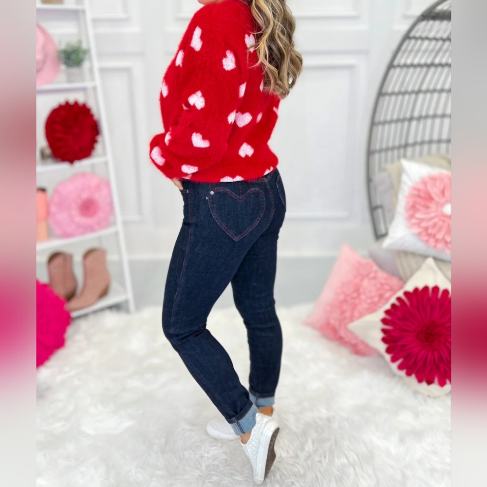 Judy Blue High Rise Dark Wash Heart Shaped Pockets Skinny Jeans Stretch 9/29 - Picture 10 of 15